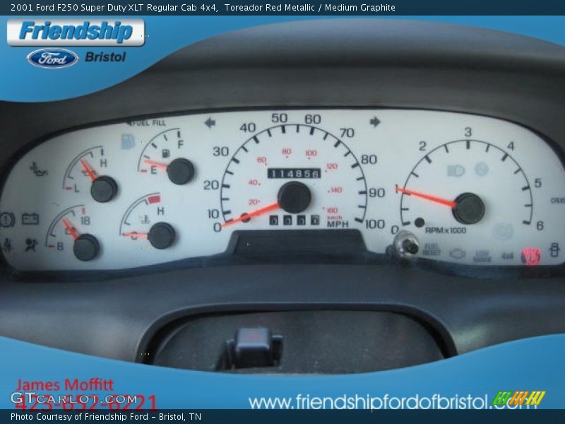 Toreador Red Metallic / Medium Graphite 2001 Ford F250 Super Duty XLT Regular Cab 4x4