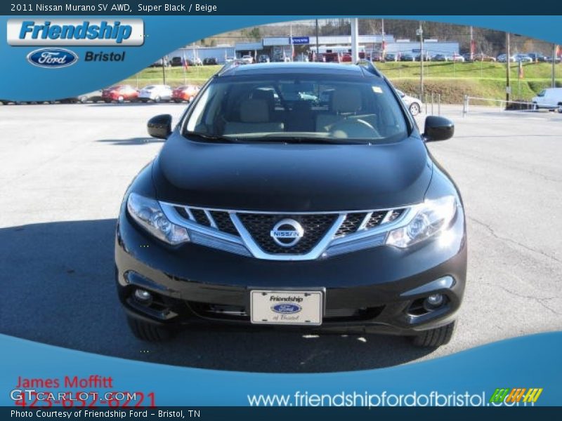 Super Black / Beige 2011 Nissan Murano SV AWD
