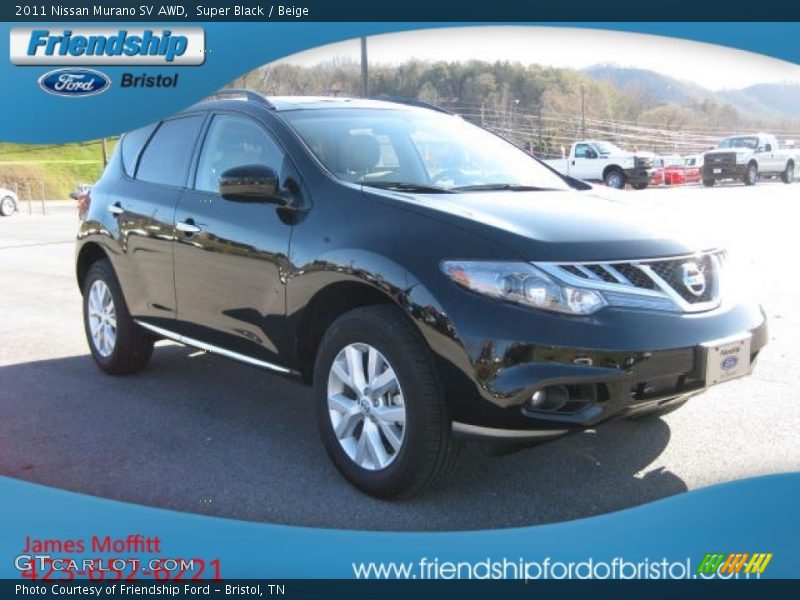 Super Black / Beige 2011 Nissan Murano SV AWD