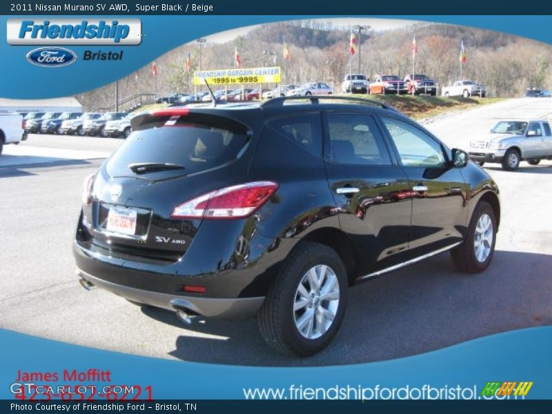 Super Black / Beige 2011 Nissan Murano SV AWD