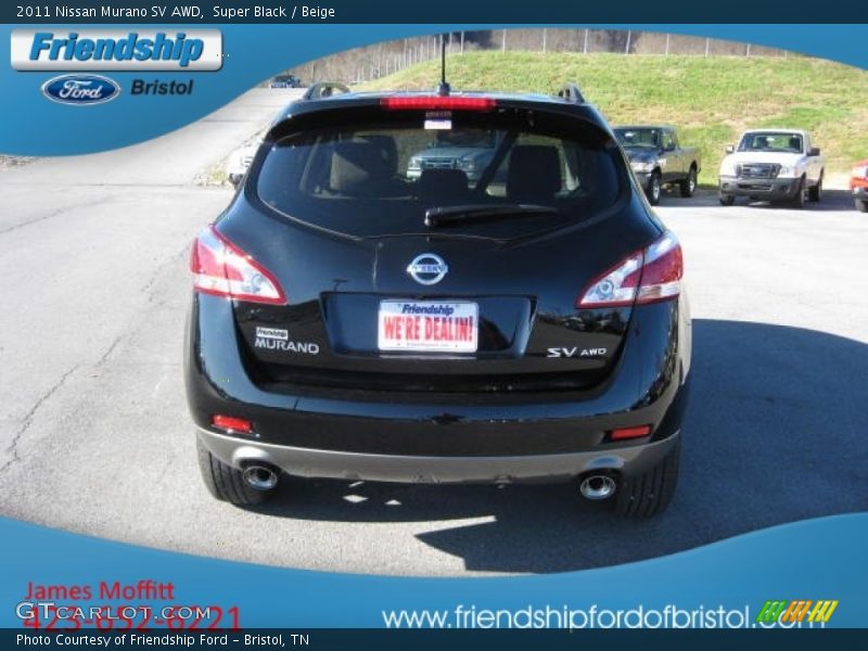 Super Black / Beige 2011 Nissan Murano SV AWD