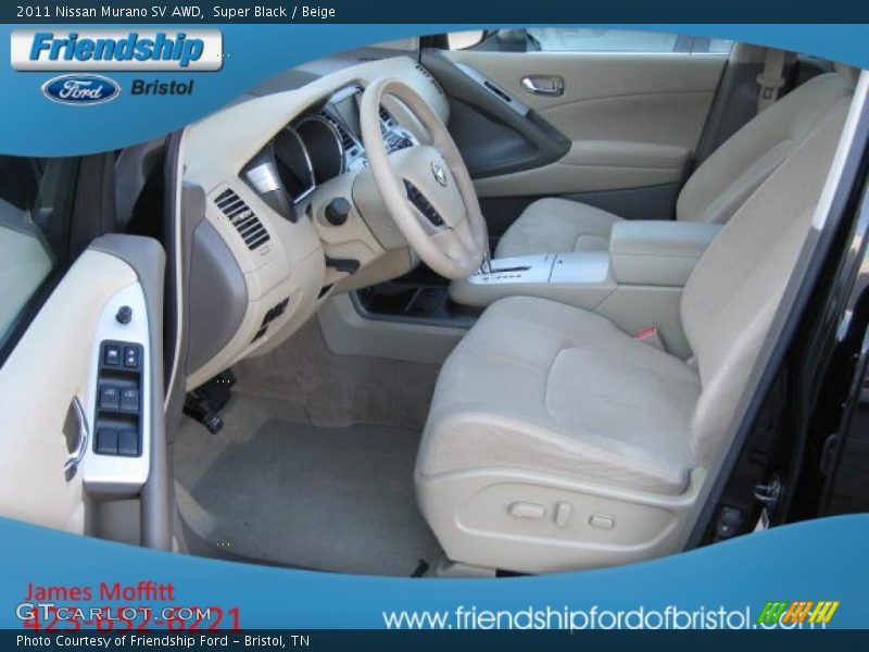 Super Black / Beige 2011 Nissan Murano SV AWD