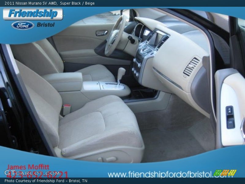 Super Black / Beige 2011 Nissan Murano SV AWD