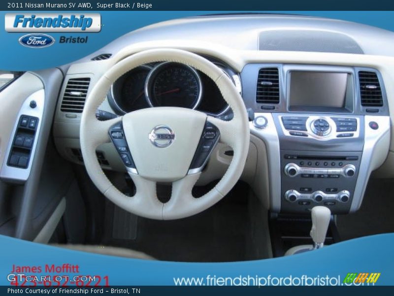 Super Black / Beige 2011 Nissan Murano SV AWD