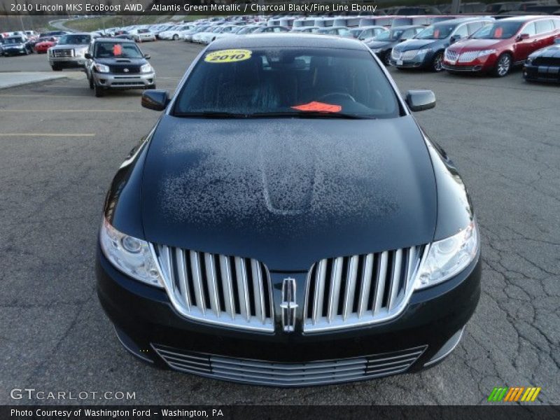 Atlantis Green Metallic / Charcoal Black/Fine Line Ebony 2010 Lincoln MKS EcoBoost AWD