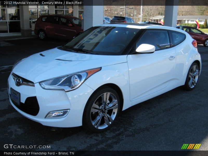 Century White / Black/Red 2012 Hyundai Veloster