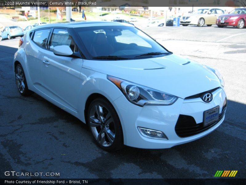 Century White / Black/Red 2012 Hyundai Veloster