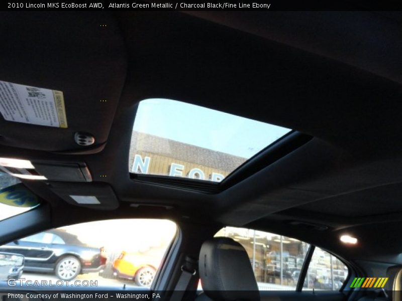 Atlantis Green Metallic / Charcoal Black/Fine Line Ebony 2010 Lincoln MKS EcoBoost AWD