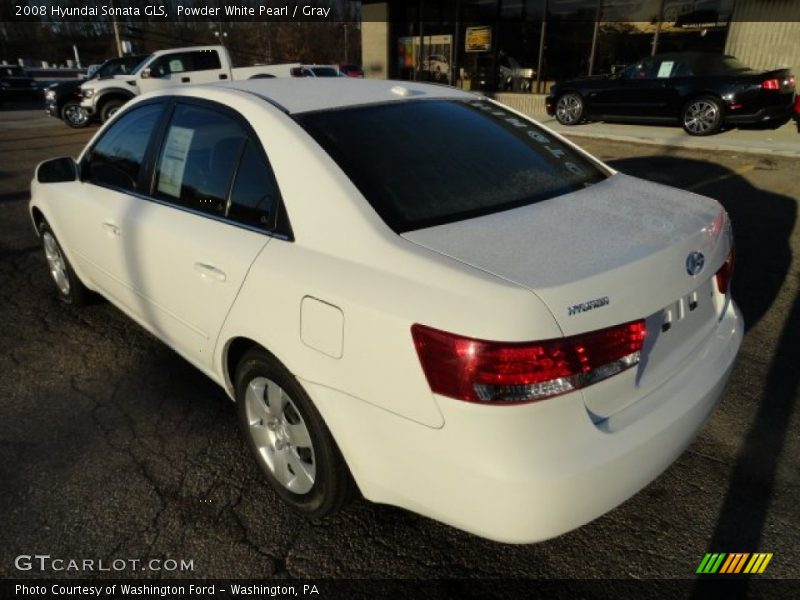 Powder White Pearl / Gray 2008 Hyundai Sonata GLS