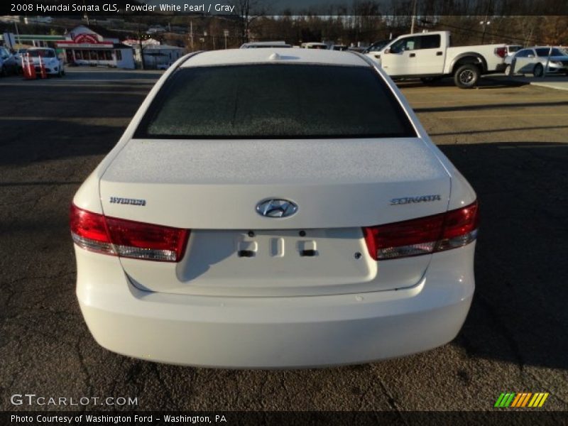 Powder White Pearl / Gray 2008 Hyundai Sonata GLS