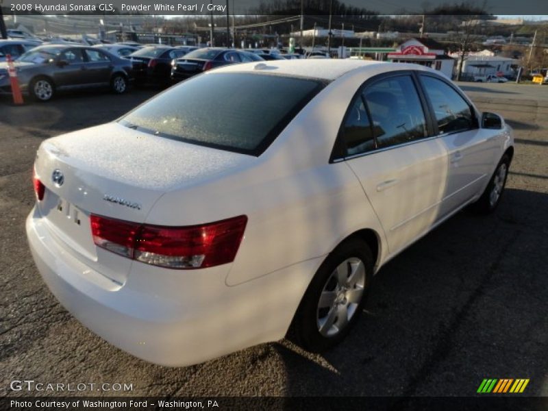 Powder White Pearl / Gray 2008 Hyundai Sonata GLS