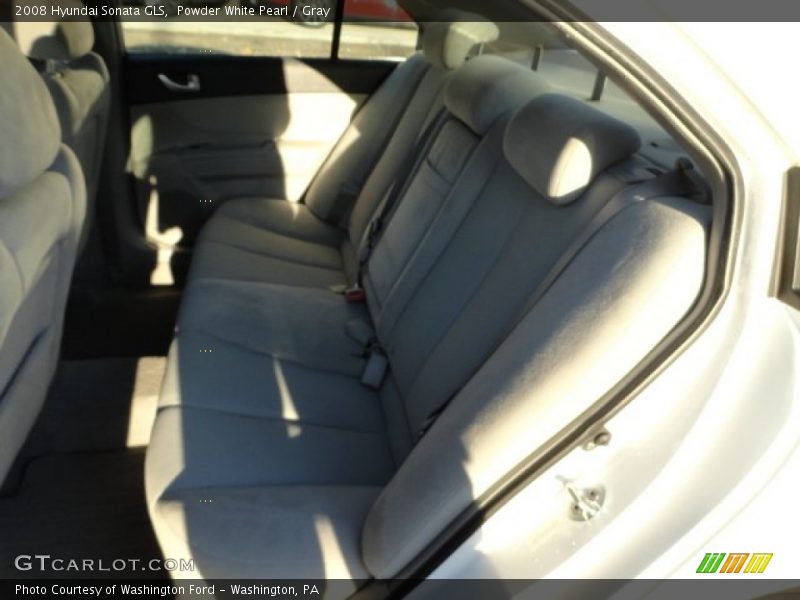 Powder White Pearl / Gray 2008 Hyundai Sonata GLS