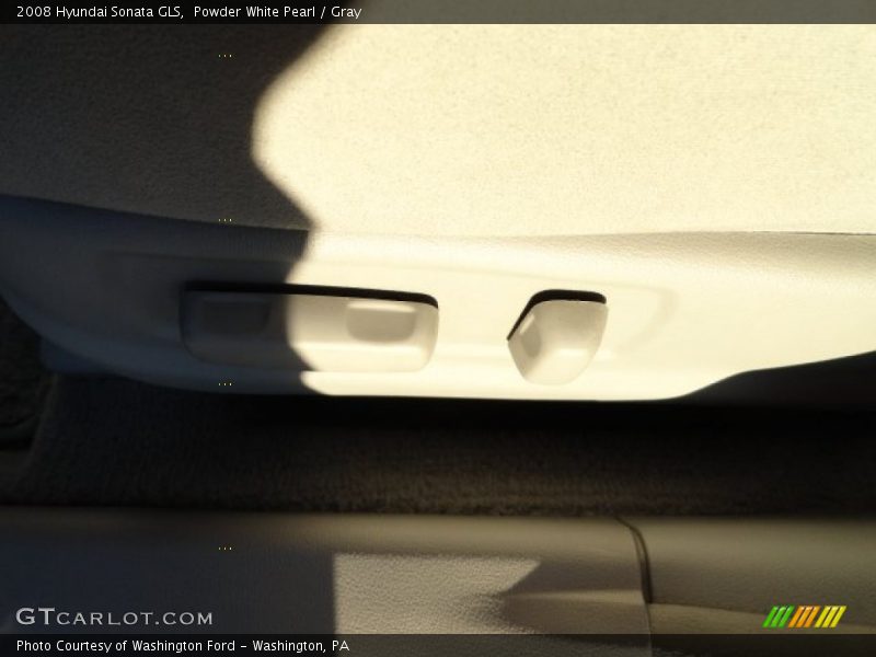 Powder White Pearl / Gray 2008 Hyundai Sonata GLS