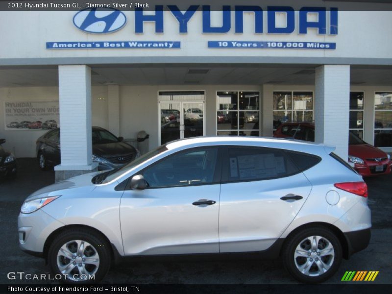Diamond Silver / Black 2012 Hyundai Tucson GL