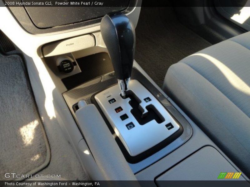 Powder White Pearl / Gray 2008 Hyundai Sonata GLS