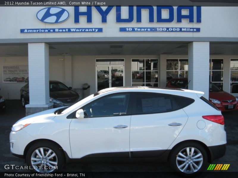 Cotton White / Taupe 2012 Hyundai Tucson Limited AWD