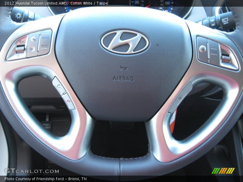 Cotton White / Taupe 2012 Hyundai Tucson Limited AWD