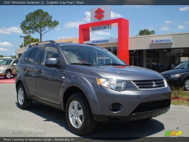 Graphite Gray Pearl / Black 2007 Mitsubishi Outlander LS