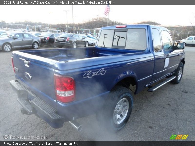 Vista Blue Metallic / Medium Dark Flint 2011 Ford Ranger XLT SuperCab 4x4
