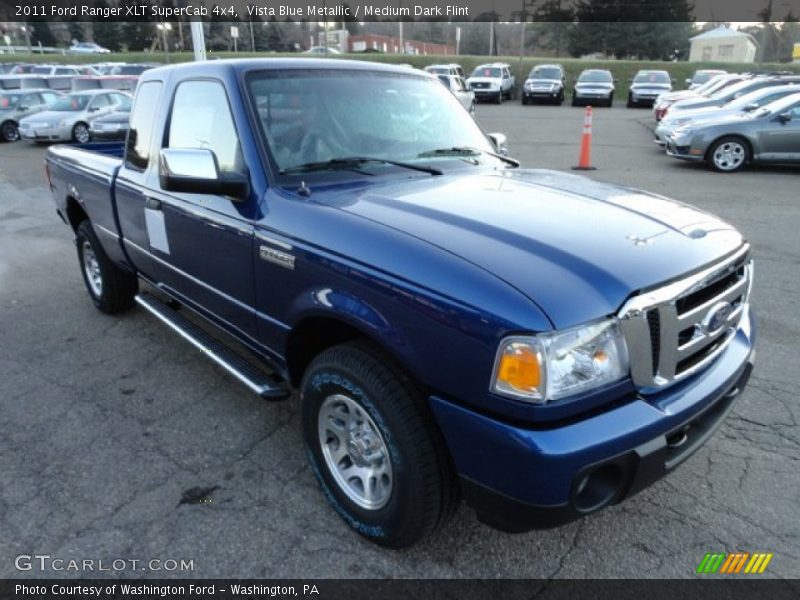 Vista Blue Metallic / Medium Dark Flint 2011 Ford Ranger XLT SuperCab 4x4
