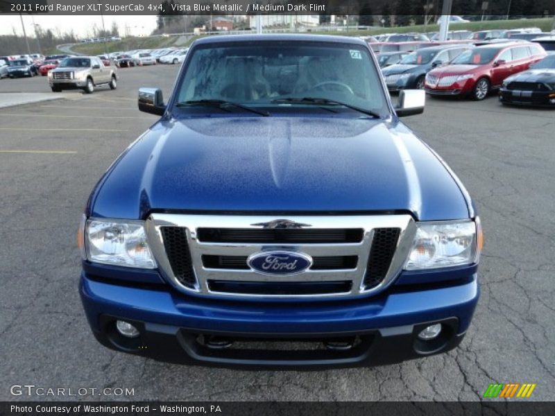 Vista Blue Metallic / Medium Dark Flint 2011 Ford Ranger XLT SuperCab 4x4