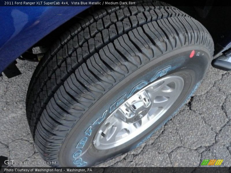Vista Blue Metallic / Medium Dark Flint 2011 Ford Ranger XLT SuperCab 4x4