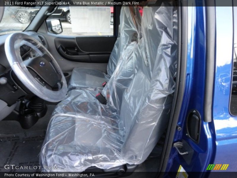 Vista Blue Metallic / Medium Dark Flint 2011 Ford Ranger XLT SuperCab 4x4