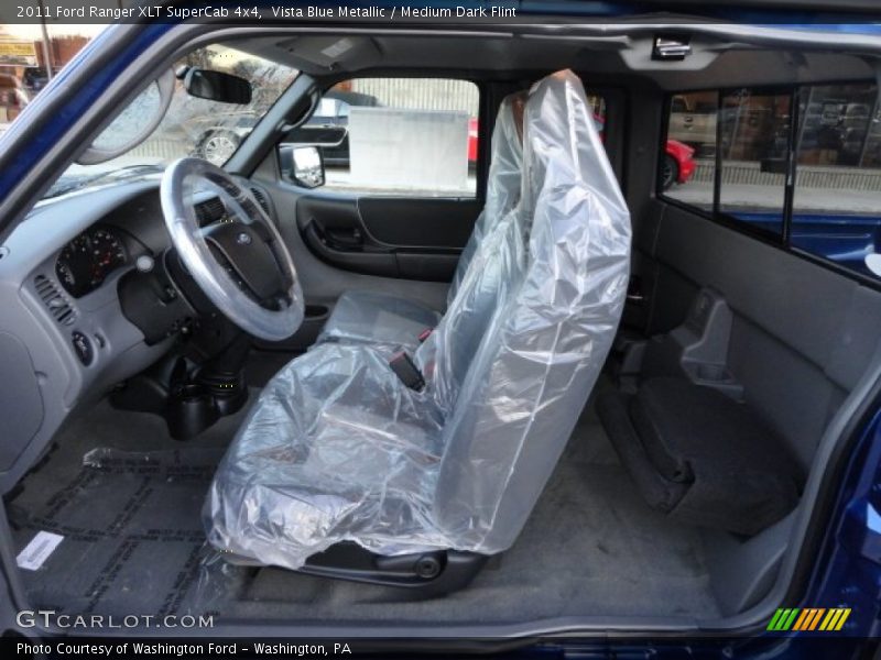 Vista Blue Metallic / Medium Dark Flint 2011 Ford Ranger XLT SuperCab 4x4