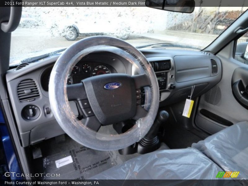 Vista Blue Metallic / Medium Dark Flint 2011 Ford Ranger XLT SuperCab 4x4