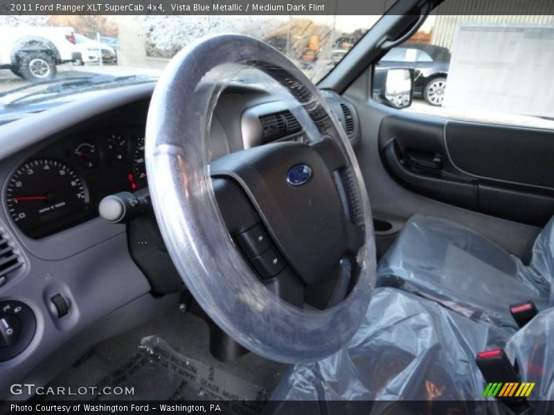 Vista Blue Metallic / Medium Dark Flint 2011 Ford Ranger XLT SuperCab 4x4