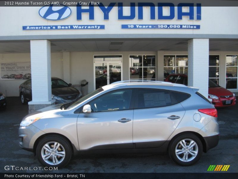 Graphite Gray / Black 2012 Hyundai Tucson GLS AWD