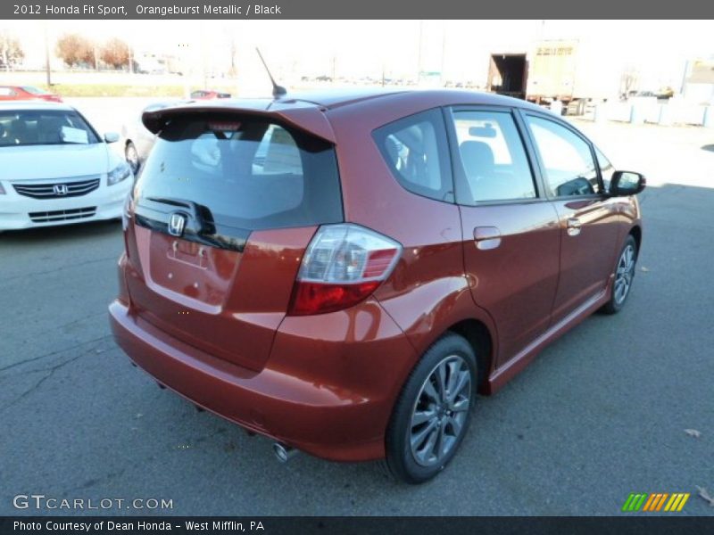 Orangeburst Metallic / Black 2012 Honda Fit Sport