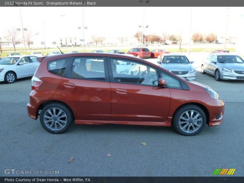 Orangeburst Metallic / Black 2012 Honda Fit Sport