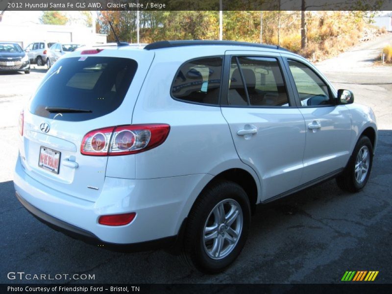Glacier White / Beige 2012 Hyundai Santa Fe GLS AWD