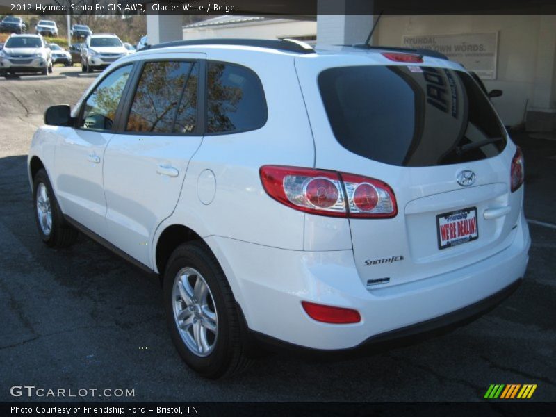 Glacier White / Beige 2012 Hyundai Santa Fe GLS AWD