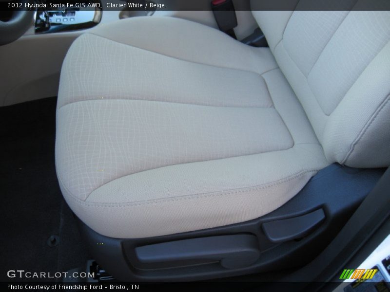 Glacier White / Beige 2012 Hyundai Santa Fe GLS AWD