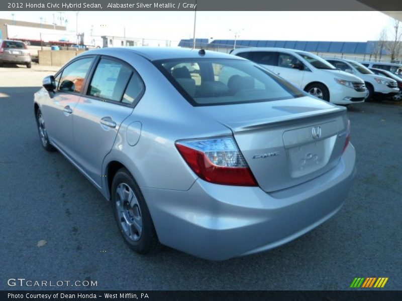 Alabaster Silver Metallic / Gray 2012 Honda Civic Hybrid Sedan