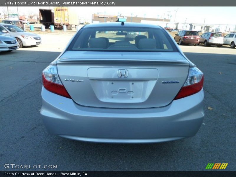 Alabaster Silver Metallic / Gray 2012 Honda Civic Hybrid Sedan