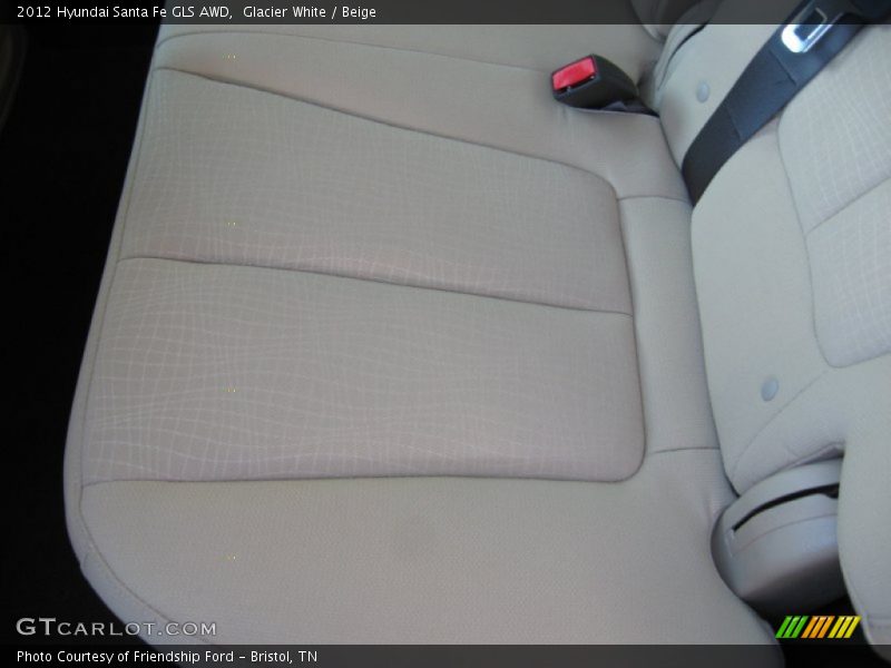 Glacier White / Beige 2012 Hyundai Santa Fe GLS AWD