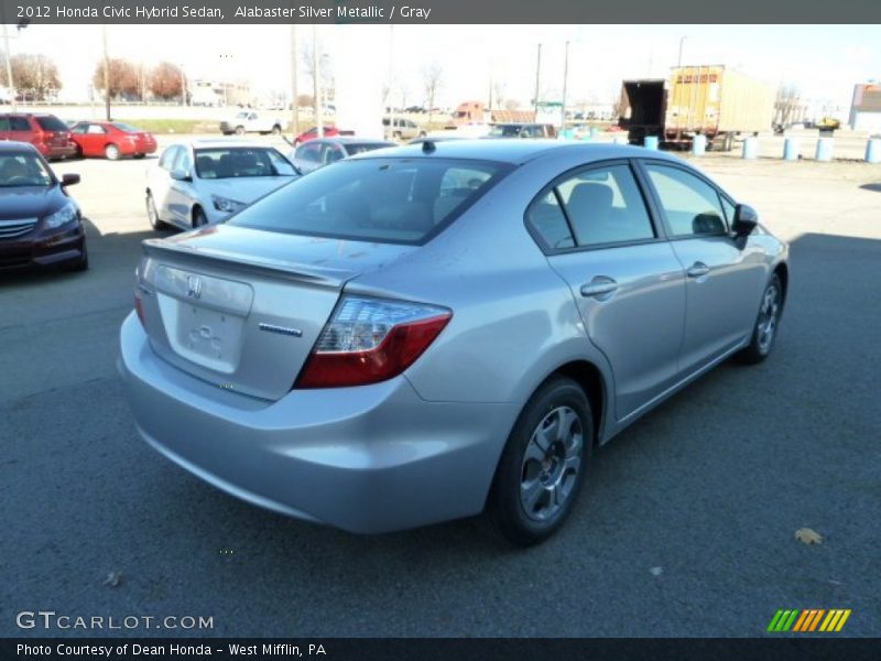 Alabaster Silver Metallic / Gray 2012 Honda Civic Hybrid Sedan