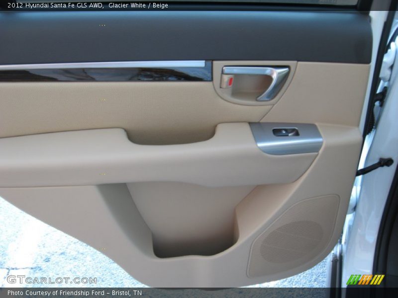Glacier White / Beige 2012 Hyundai Santa Fe GLS AWD