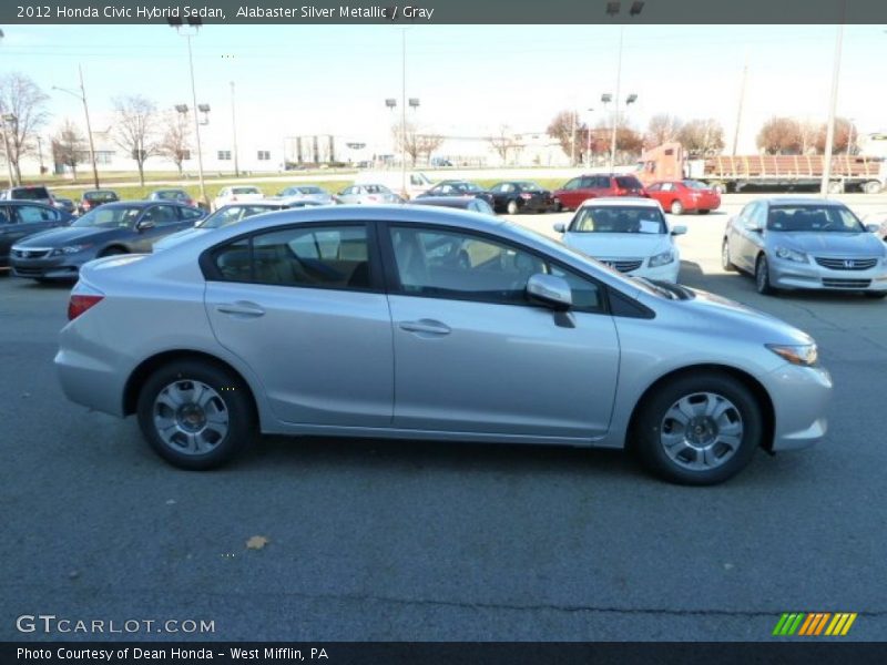 Alabaster Silver Metallic / Gray 2012 Honda Civic Hybrid Sedan