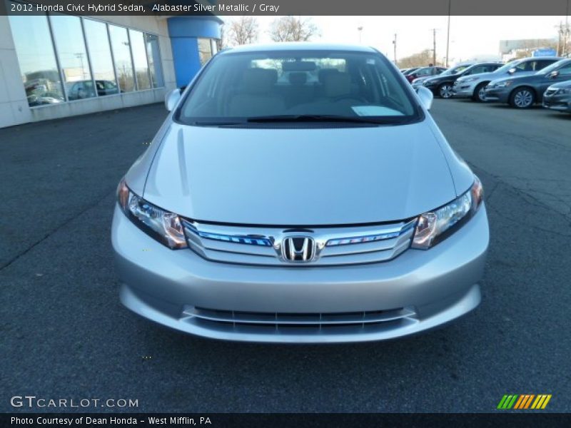 Alabaster Silver Metallic / Gray 2012 Honda Civic Hybrid Sedan
