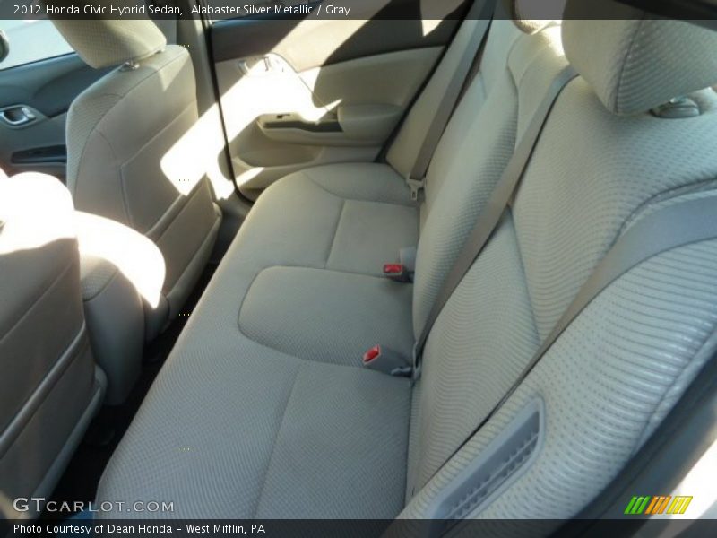 Alabaster Silver Metallic / Gray 2012 Honda Civic Hybrid Sedan