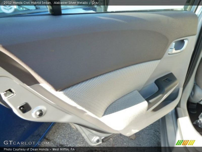 Alabaster Silver Metallic / Gray 2012 Honda Civic Hybrid Sedan