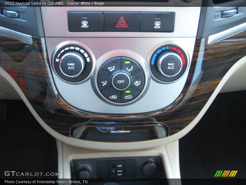 Controls of 2012 Santa Fe GLS AWD