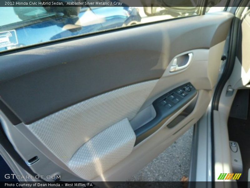 Alabaster Silver Metallic / Gray 2012 Honda Civic Hybrid Sedan