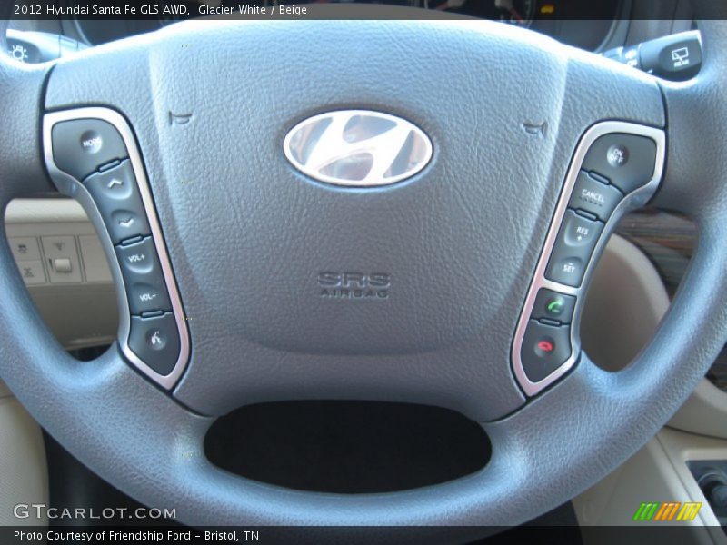 Controls of 2012 Santa Fe GLS AWD