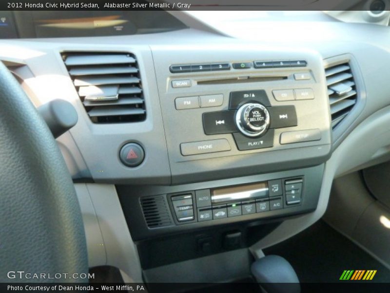 Controls of 2012 Civic Hybrid Sedan