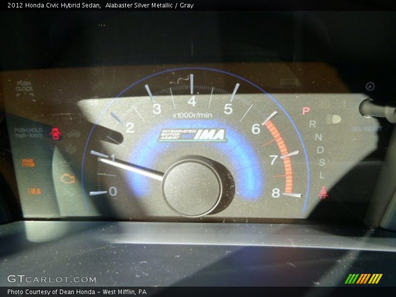 Alabaster Silver Metallic / Gray 2012 Honda Civic Hybrid Sedan